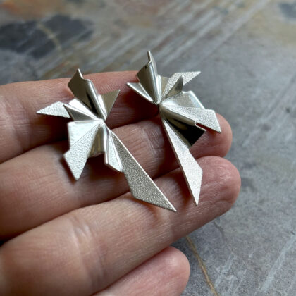 UNBOUND large wings post earrings