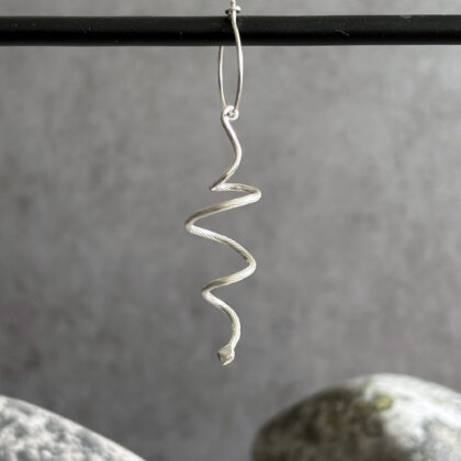 UNCOILED snake single statement earring