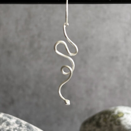 UNCOILED snake single statement earring
