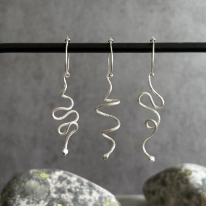 UNCOILED snake single statement earring